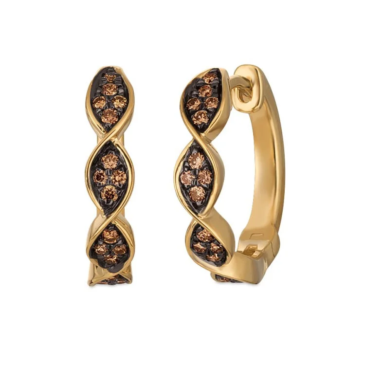 ladies earrings teardrop-Le Vian 14K Honey Gold Earrings