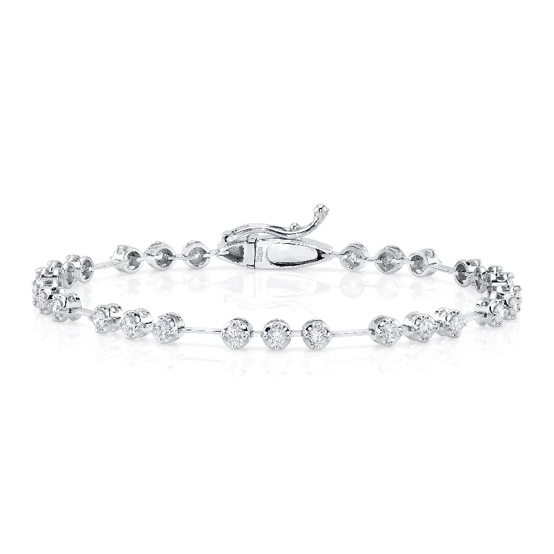 Ladies bracelets gem shine -Diamond-by-Three Bracelet