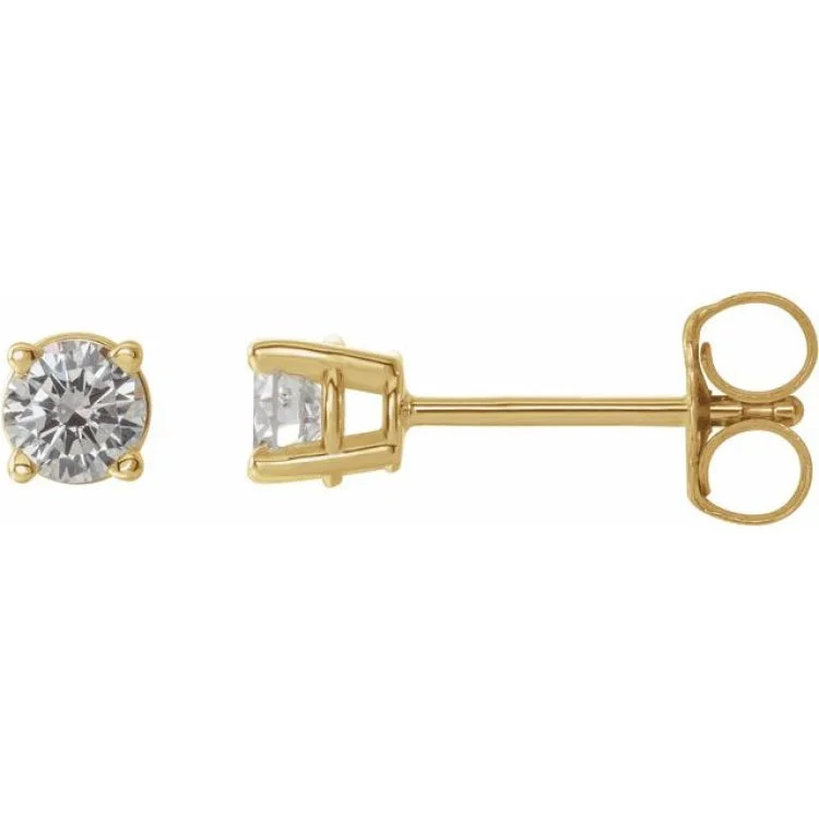 ladies earrings online shop-14K Yellow 1/3 CTW Natural Diamond Stud Earrings