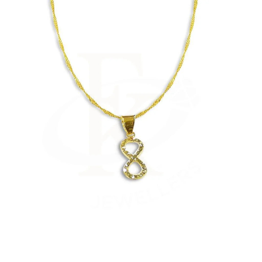 Ladies necklaces word shine -Gold Necklace (Chain with Infinity Pendant) 18KT - FKJNKL1226