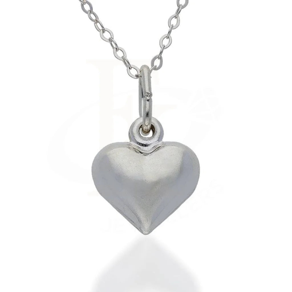 Ladies necklaces agate gleam -Sterling Silver 925 Necklace (Chain with Heart Pendant) - FKJNKL1729