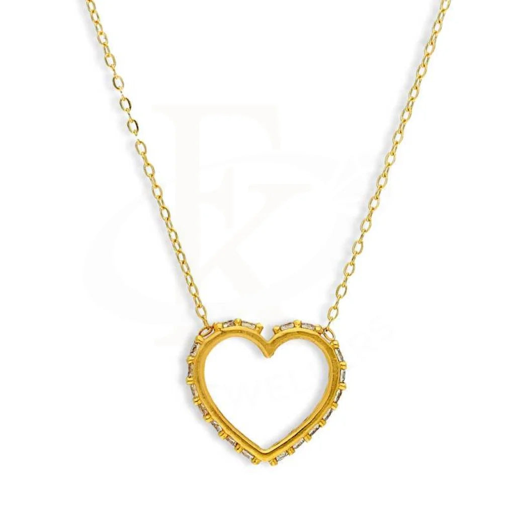 Ladies necklaces fate charm -Gold Heart Necklace 21KT - FKJNKL21K2808