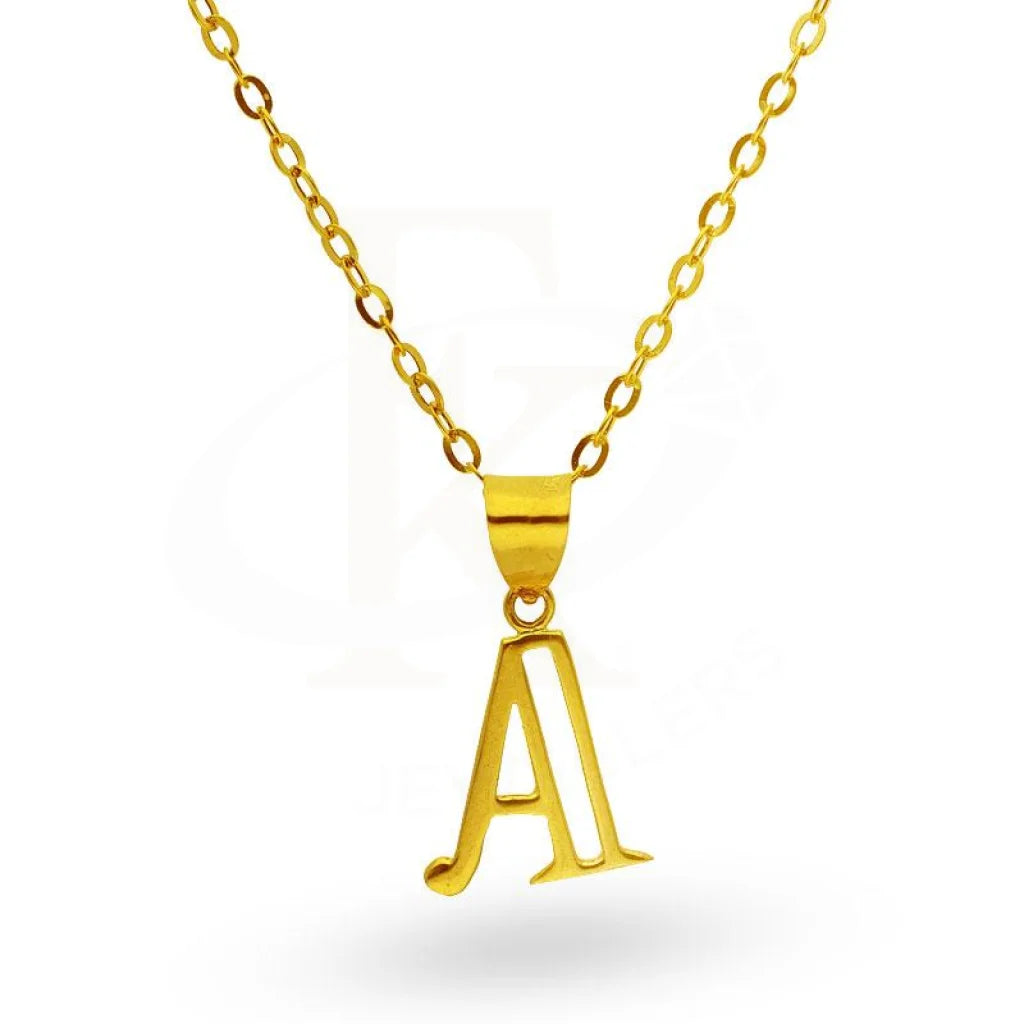 Ladies necklaces pulse radiance -Gold Necklace (Chain with Alphabet Pendant) 18KT - FKJNKL1625