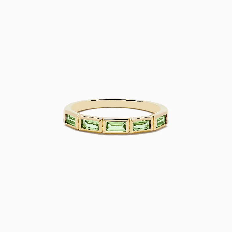 ladies rings self gift-14K Yellow Gold Peridot Ring