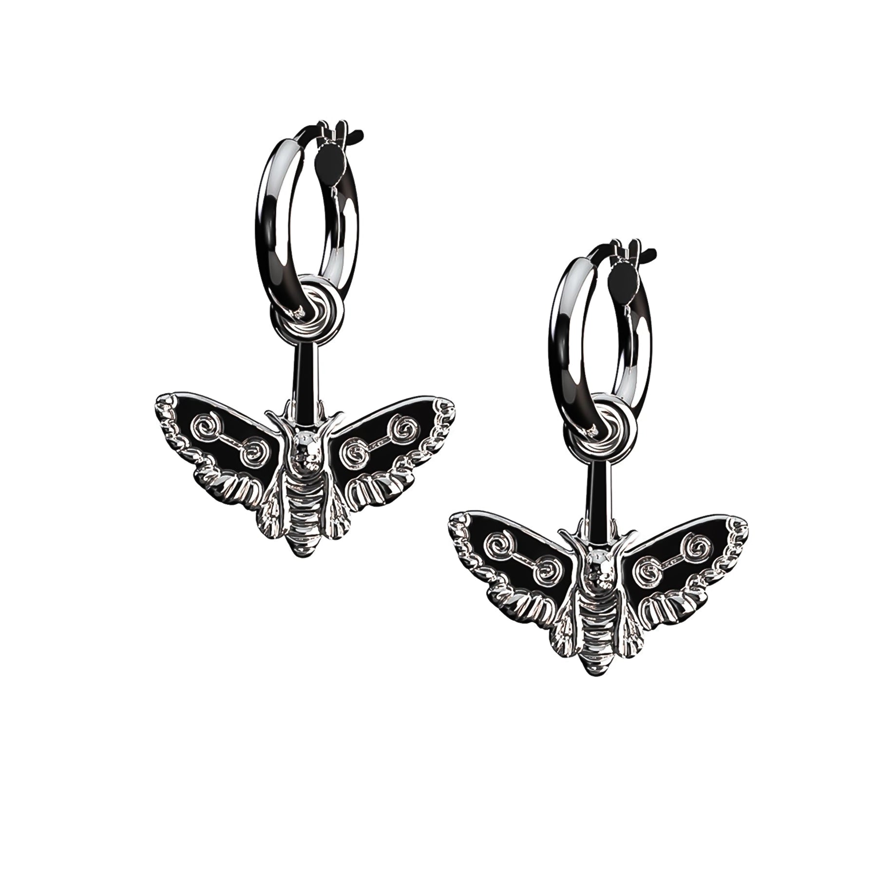 ladies earrings stud-MOTH DANGLE EARRING