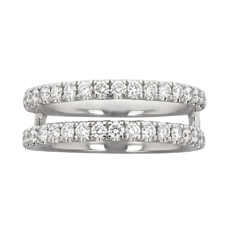 ladies rings 1950s-White Gold Diamond Ring Guard