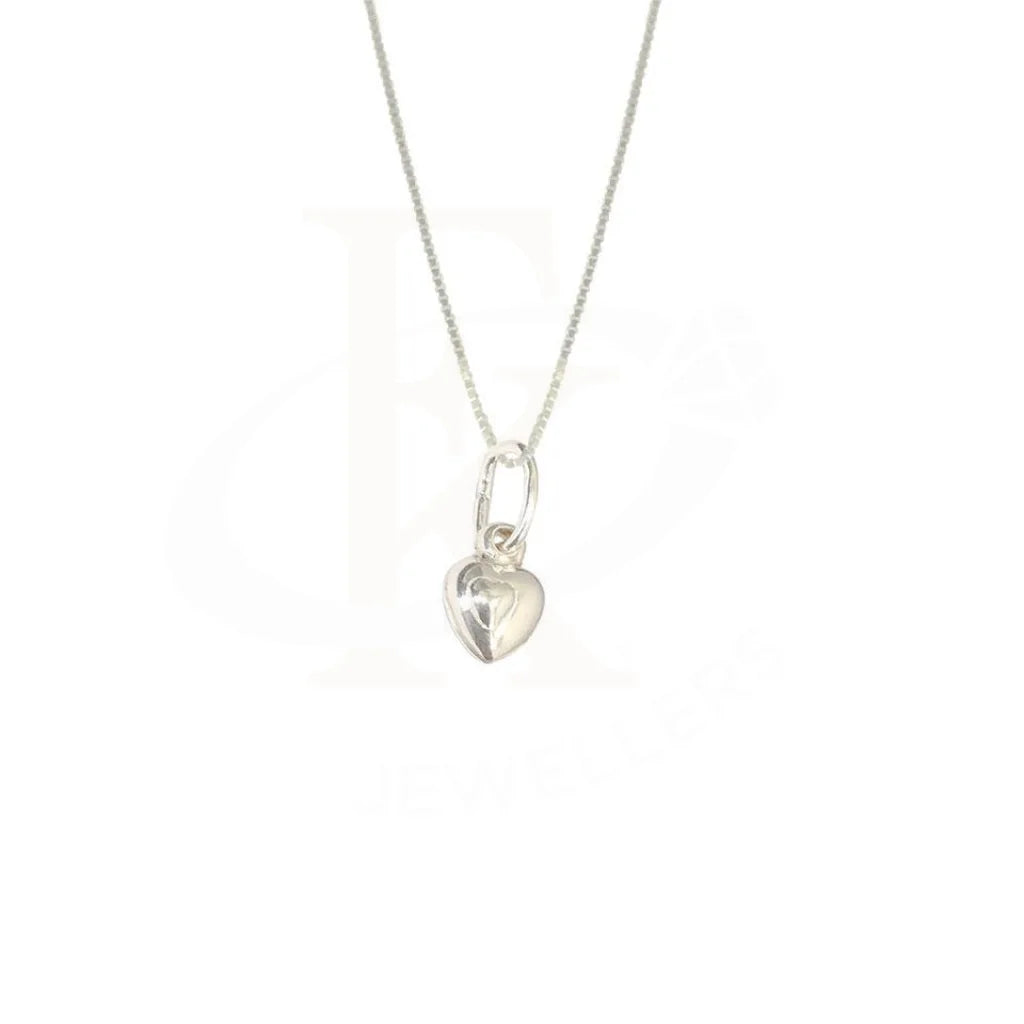 Ladies necklaces last charm -Sterling Silver 925 Necklace (Chain with Heart Pendant) - FKJNKL1780