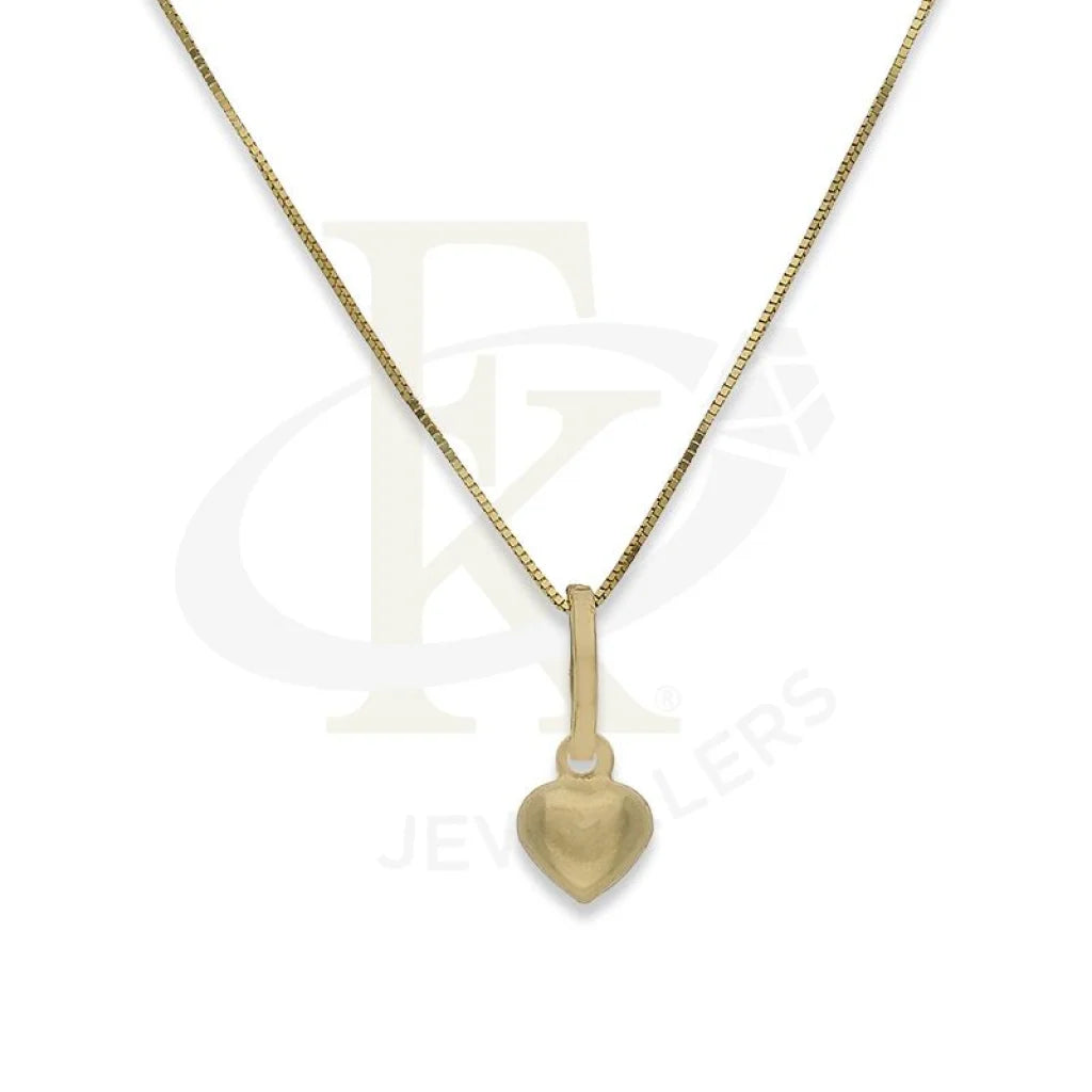 Ladies necklaces hue radiance -Gold Necklace (Chain with Heart Shaped Pendant) 18KT - FKJNKL18K2291