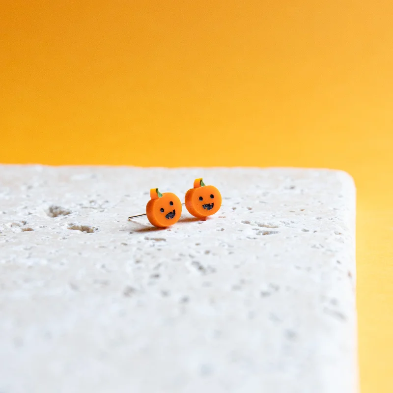 ladies earrings tiered-Pumpkin Earrings