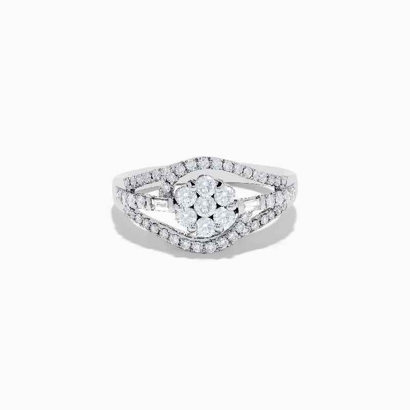 ladies rings outdoor-Bouquet 14K White Gold Diamond Ring