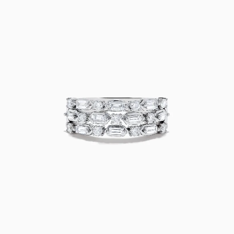 ladies rings bridal-Classique 14K White Gold Diamond Ring