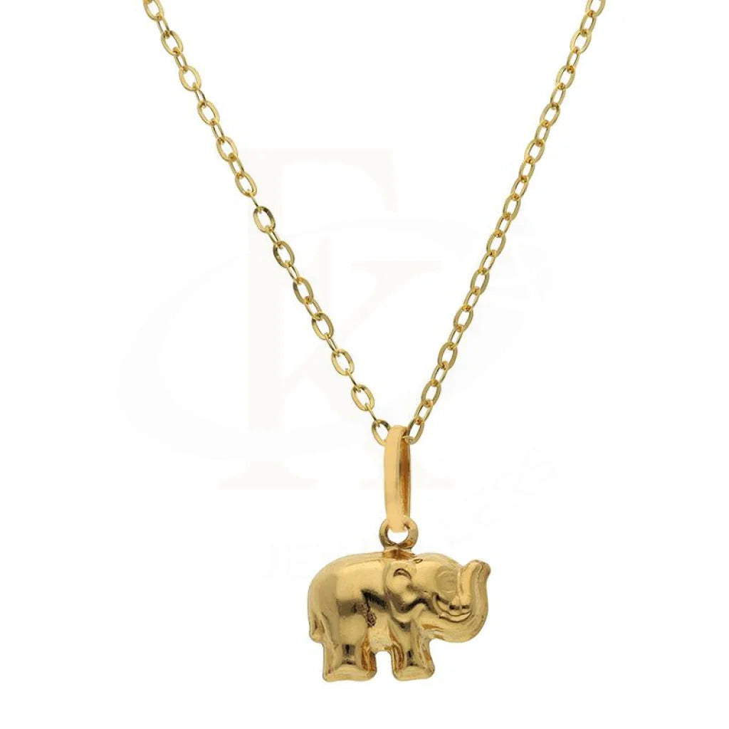 Ladies necklaces vow charm chain -Gold Necklace (Chain with Elephant Pendant) 18KT - FKJNKL18K2517