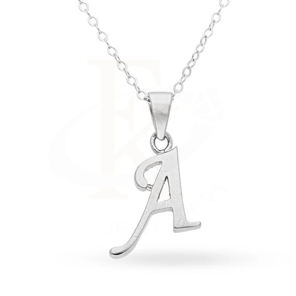 Ladies necklaces kind radiance -Sterling Silver 925 Necklace (Chain with Alphabet Pendant) - FKJNKLSL2097