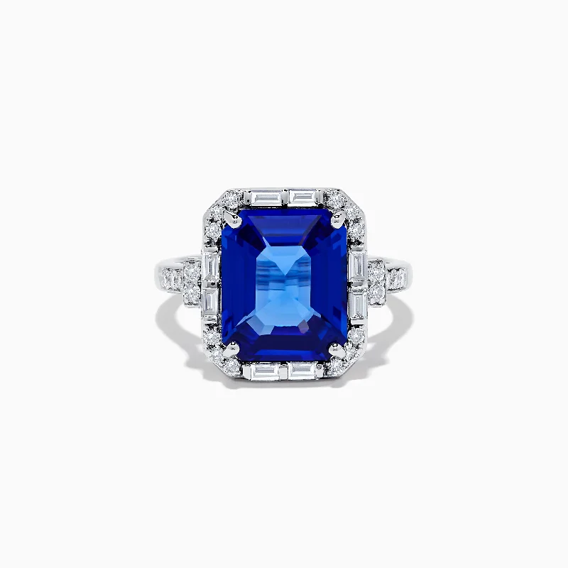 ladies rings sale-Nahla Siri Limited Edition 14K White Gold Tanzanite and Diamond Ring