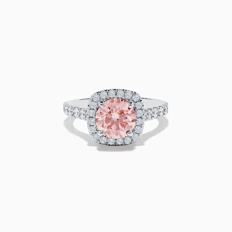 ladies rings investment-Reverie 14K White Gold Lab Grown Pink and White Diamond Ring