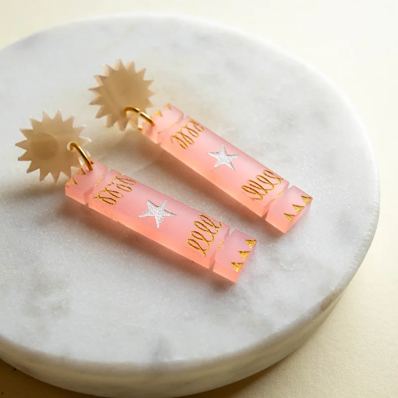 ladies earrings auction-Christmas Cracker Earrings