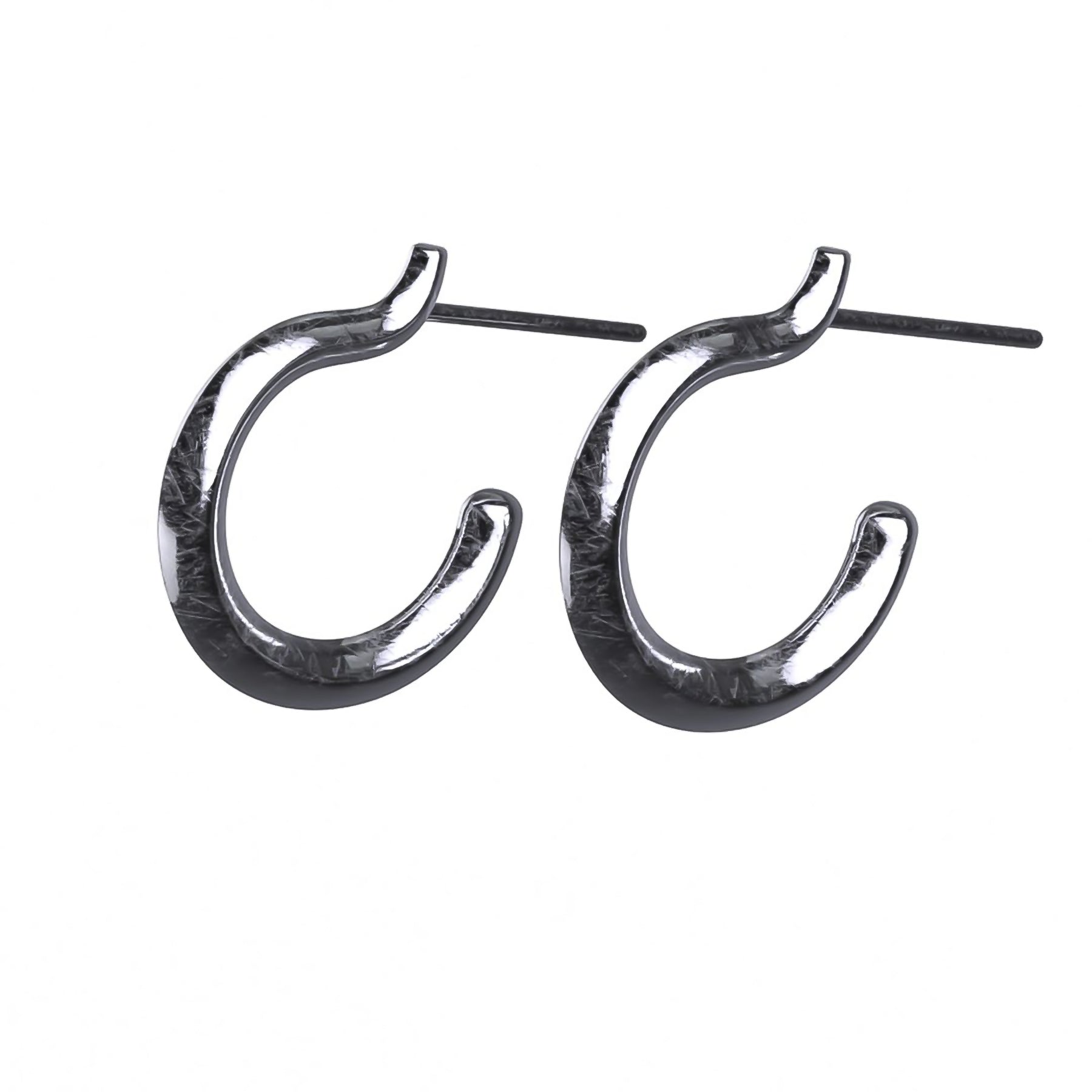 ladies earrings statement-PLAIN OPEN HOOP EARRING