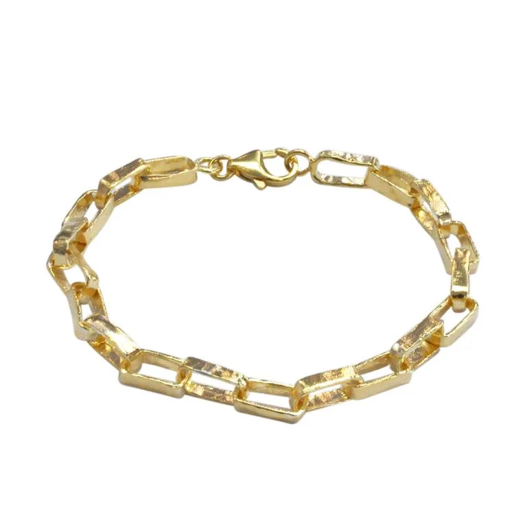 Ladies bracelets palm charm -Saphirim Chain Bracelet - 18ct Gold Vermeil