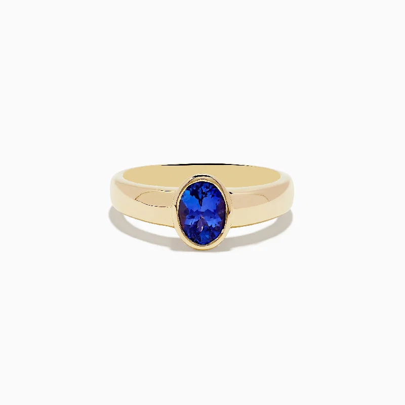 ladies rings reward-Nahla Siri 14K Yellow Gold Tanzanite Ring