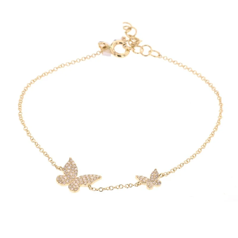 Ladies bracelets marquise shine band -0.18 ctw Diamond Butterfly Bracelet