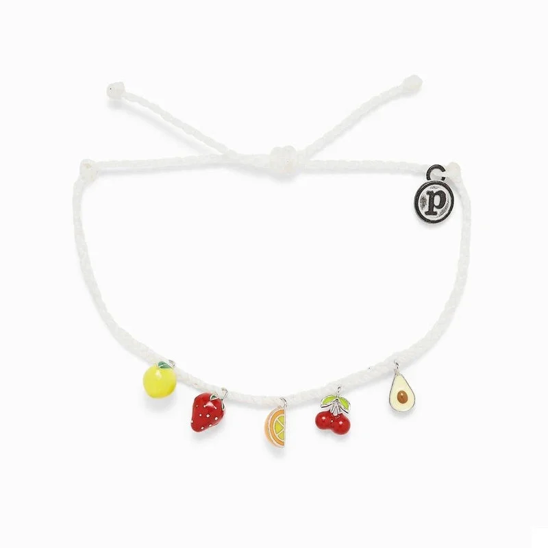 Ladies bracelets past charm -PuraVida, Original Bracelet, Fruit Charms