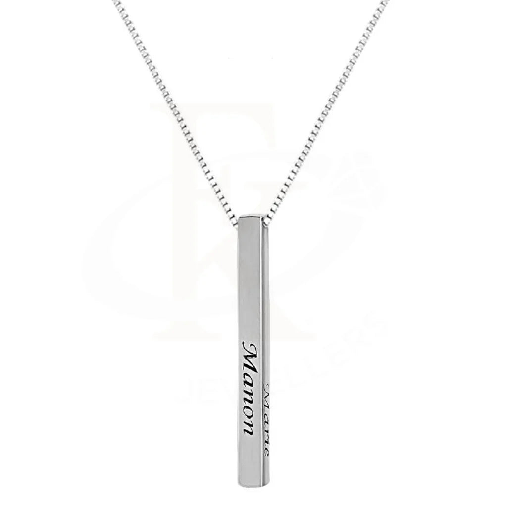 Ladies necklaces epic radiance -Silver 925 Name Engraved Bar Necklace - FKJNKL1927