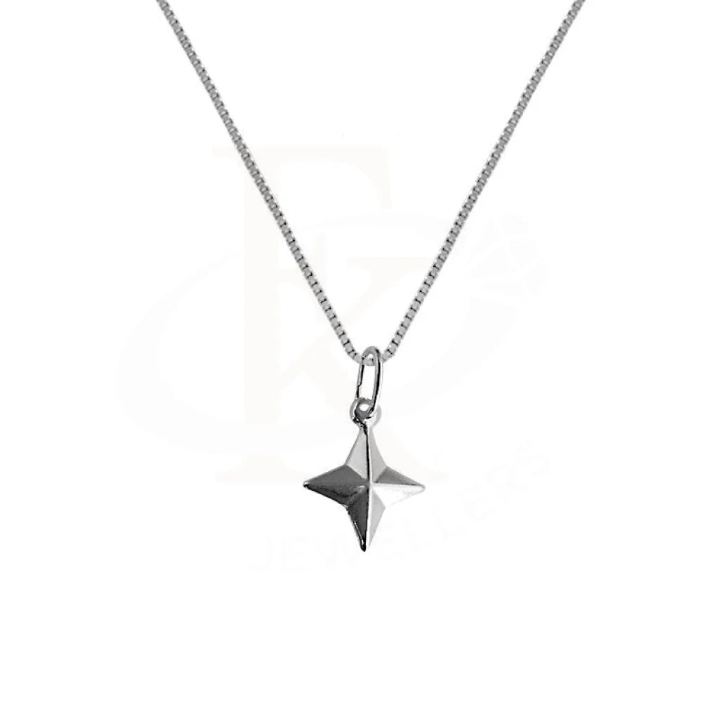 Ladies necklaces bunch glow -Silver 925 Necklace (Chain with Ninja Star Pendant) - FKJNKL1865