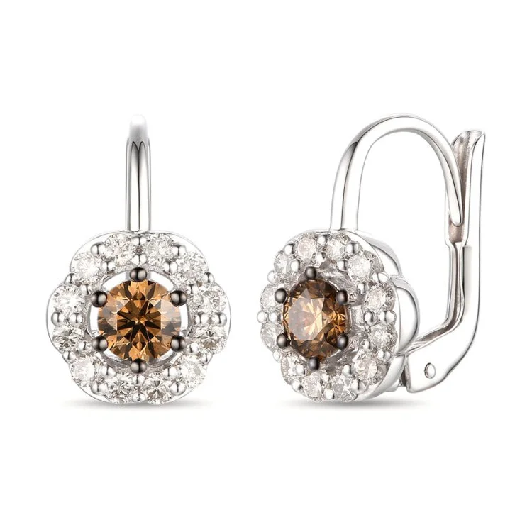 ladies earrings two tone-Le Vian 14K Vanilla Gold Earrings