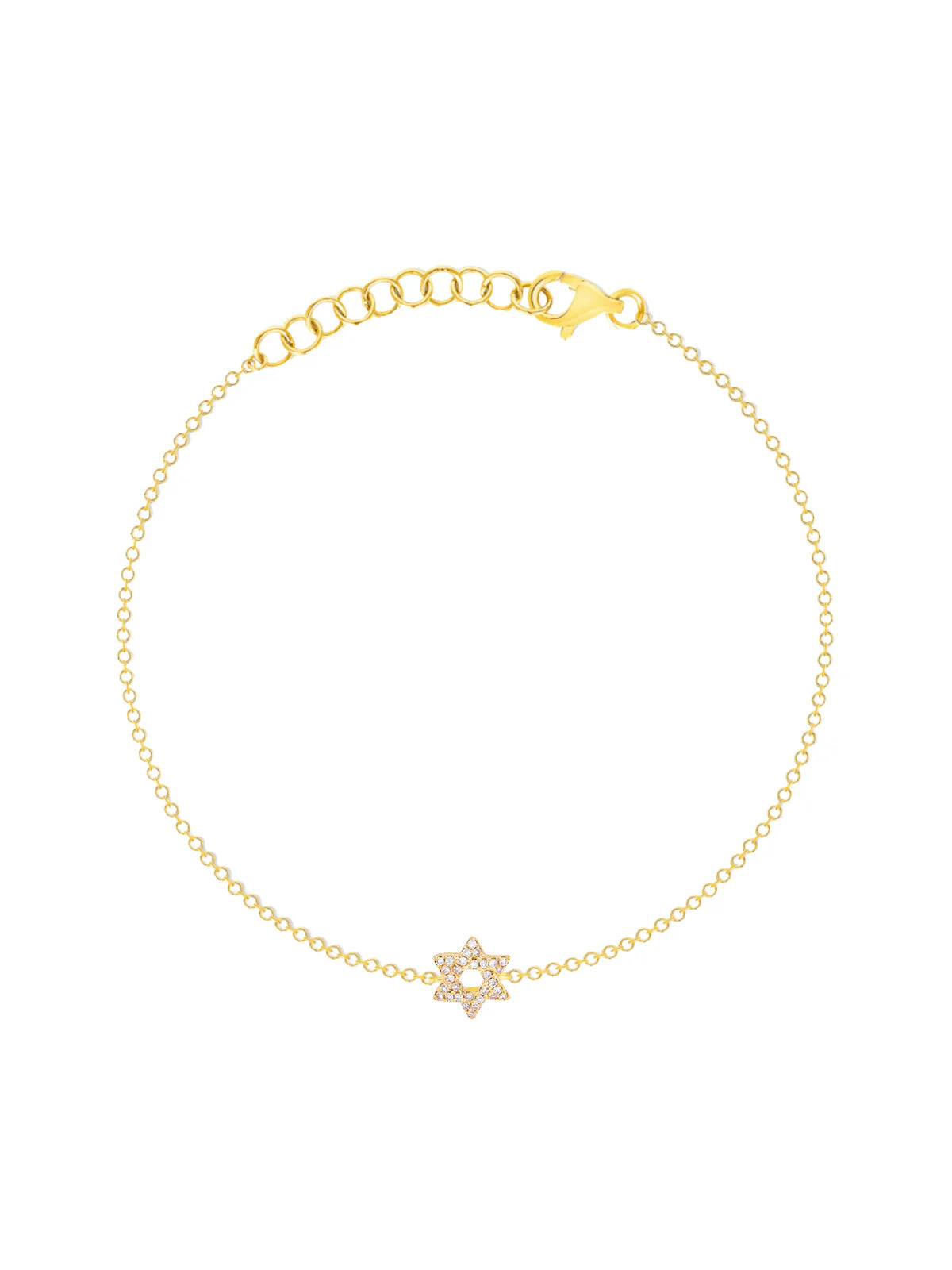 Ladies bracelets citrine radiance -Gold and Diamond Star of David Bracelet