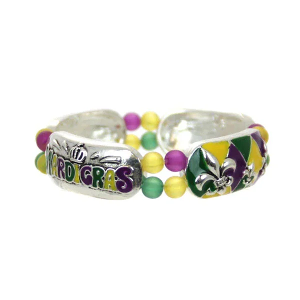 Ladies bracelets old glow -Mardi Gras Stretch Bracelet