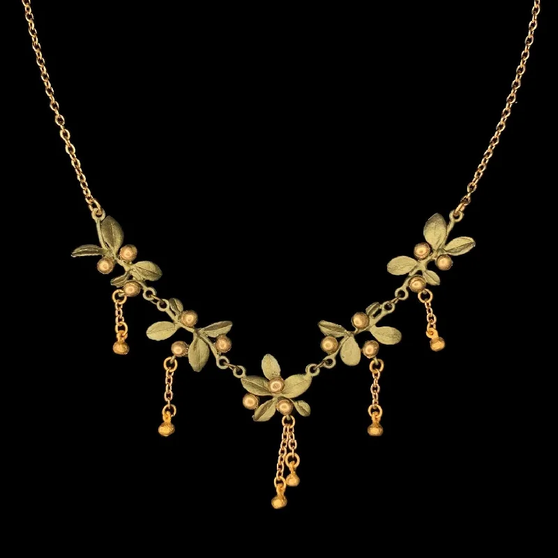 Ladies necklaces gentle radiance -Golden Myrtle Necklace