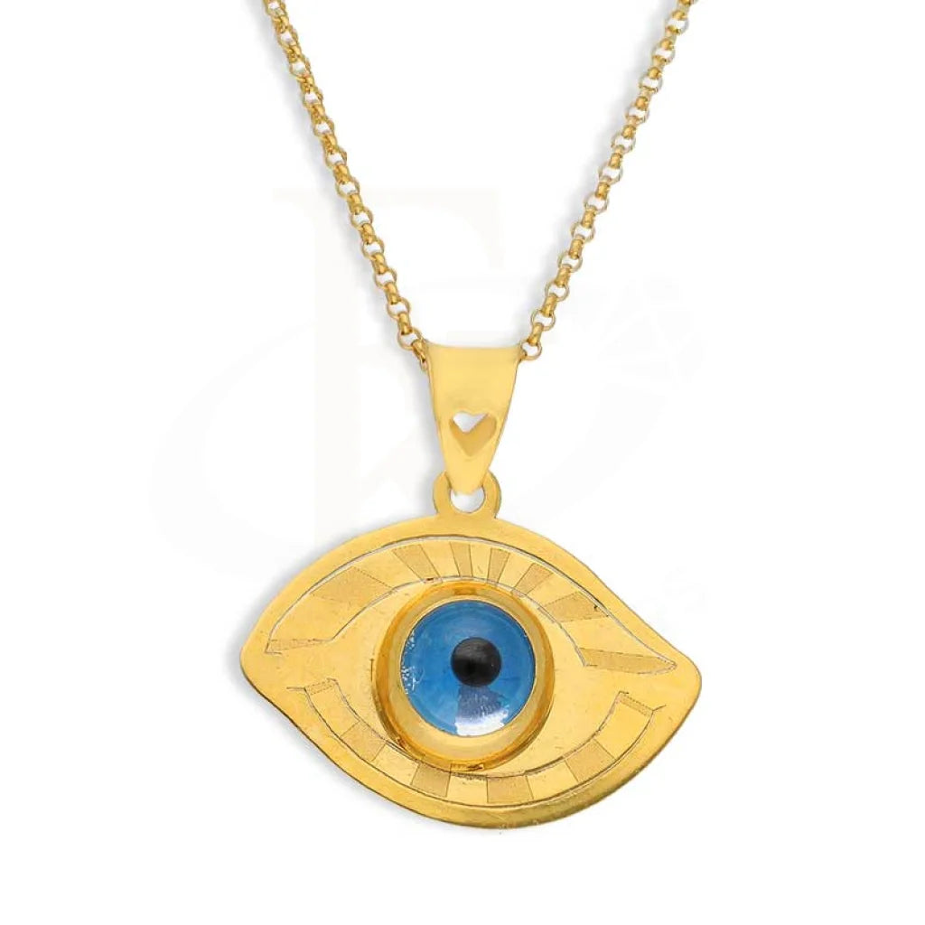 Ladies necklaces magic radiance -Gold Necklace (Chain with Evil Eye Pendant) 21KT - FKJNKL21K2437