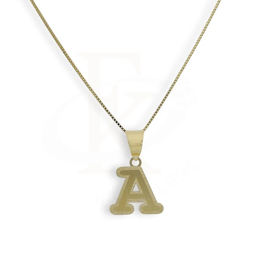 Ladies necklaces cog charm -Gold Necklace (Chain with Alphabet Pendant) 18KT - FKJNKL18K2260