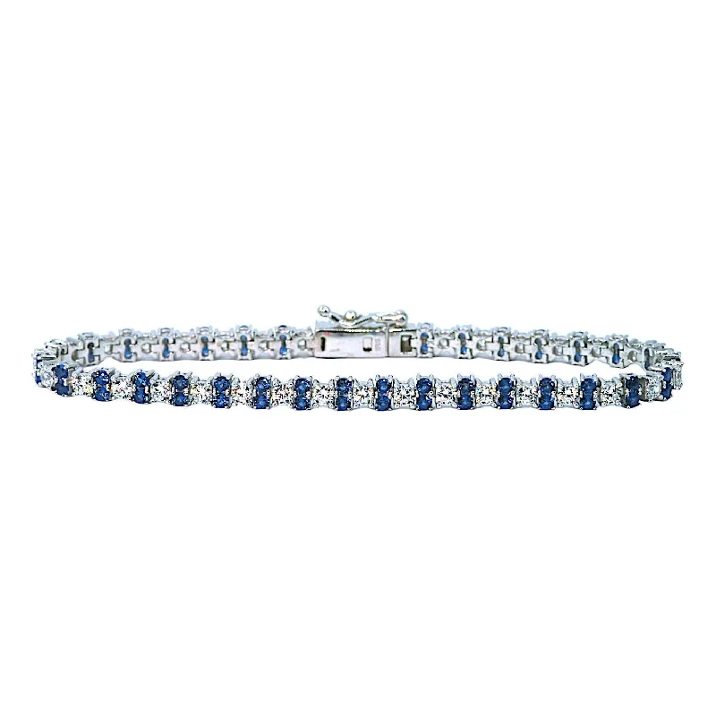 Ladies bracelets new glow band -Sapphire Blue Tennis Bracelet