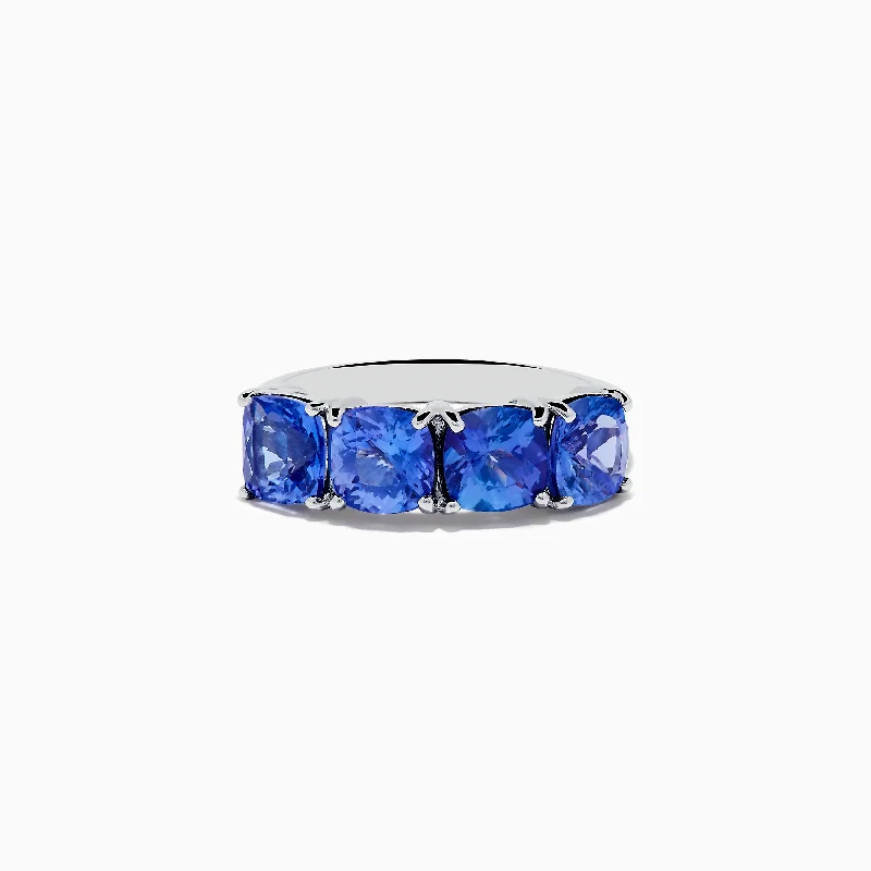 ladies rings rose gold-Nahla Siri 925 Silver Tanzanite Ring