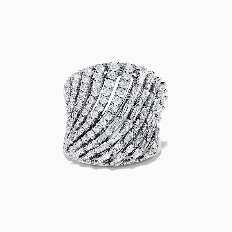 ladies rings party-Pave Classica 14K White Gold Diamond Statement Ring 2.36 TCW