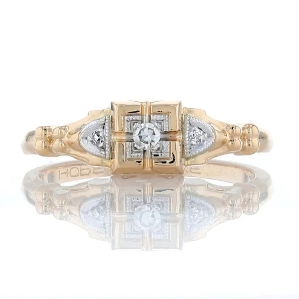 ladies rings cultural-Antique Two Tone Ring