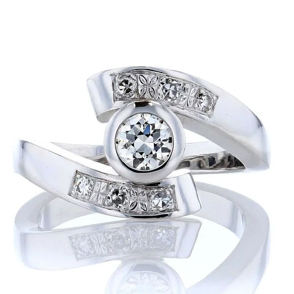 ladies rings memory-Heirloom Bypass Ring