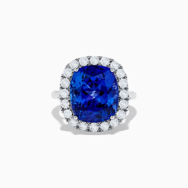 ladies rings chakra-Nahla Siri 14K White Gold Tanzanite and Diamond Ring