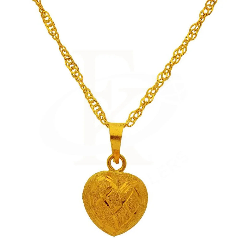 Ladies necklaces sleek shine -Gold Necklace (Chain with Pendant) 18KT - FKJNKL1724