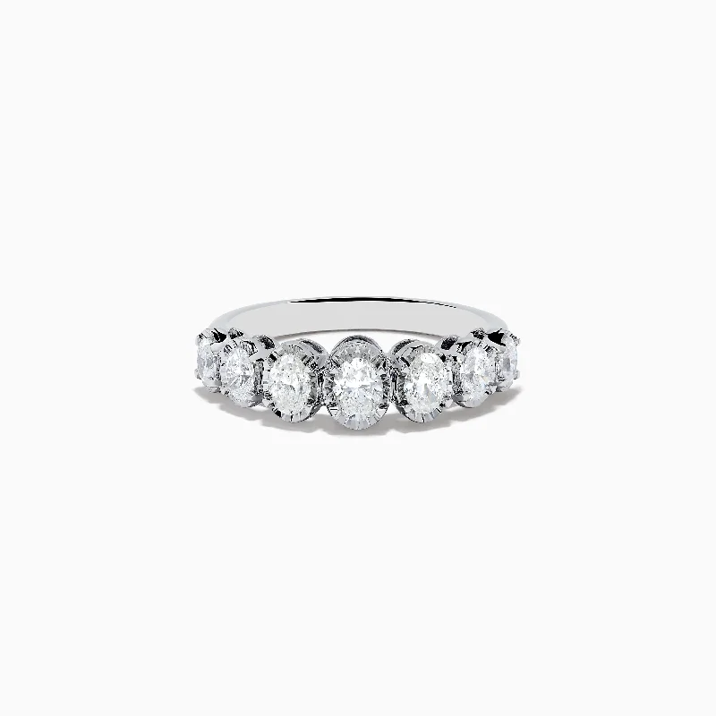 ladies rings futuristic-Pave Classica 14K White Gold Diamond Ring