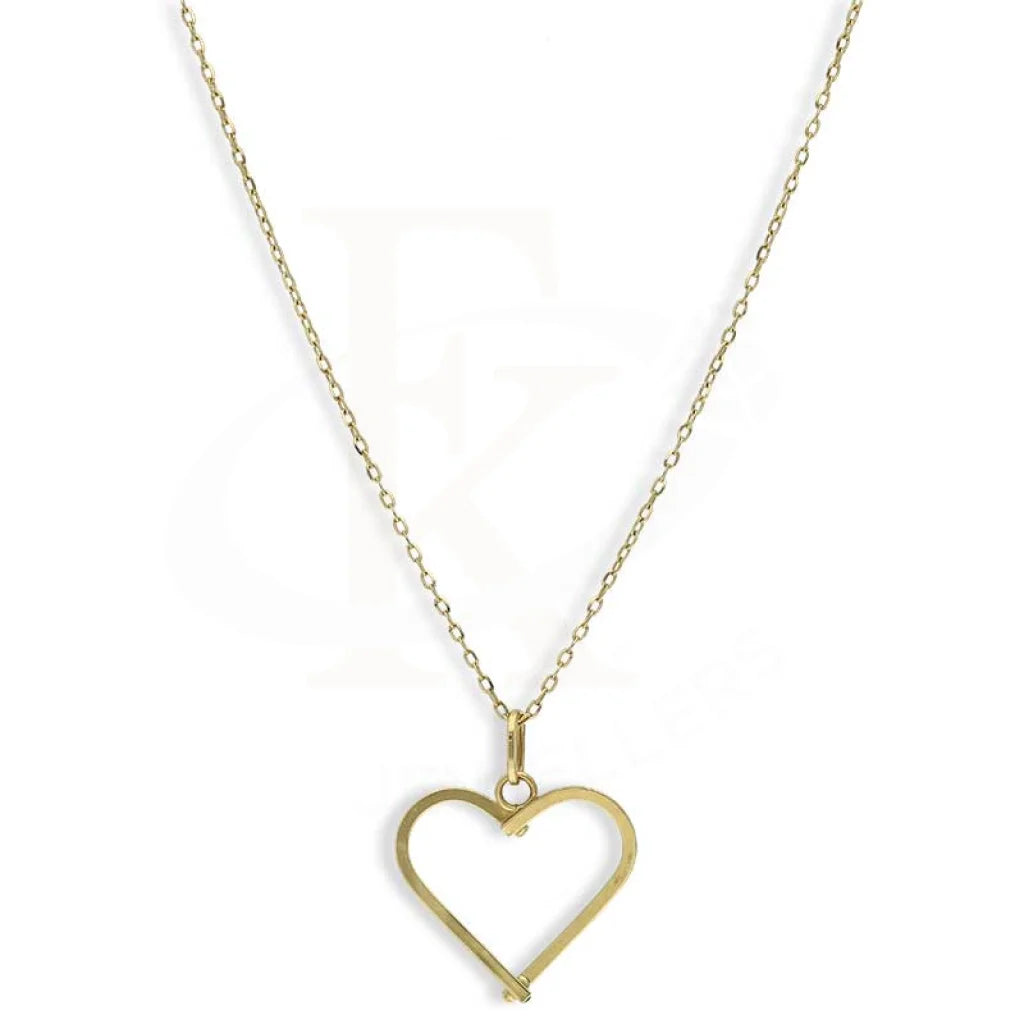 Ladies necklaces now glow -Gold Necklace (Chain With Heart Pendant) 18KT - FKJNKL18K3157