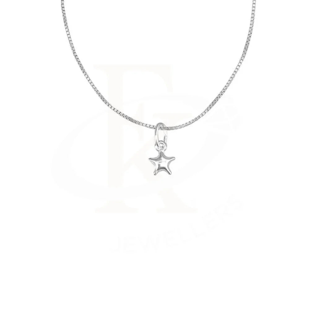 Ladies necklaces victorian glow -Sterling Silver 925 Necklace (Chain with Star Pendant) - FKJNKL1778