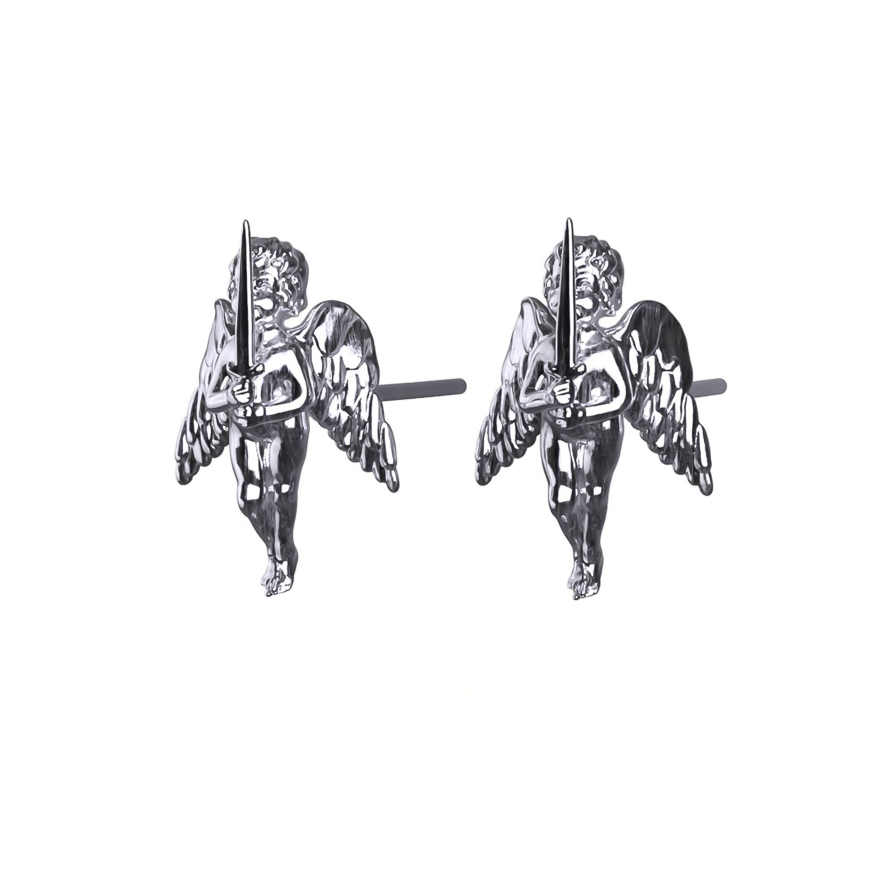 ladies earrings tarnish free-ANGEL EARRING (STUD)