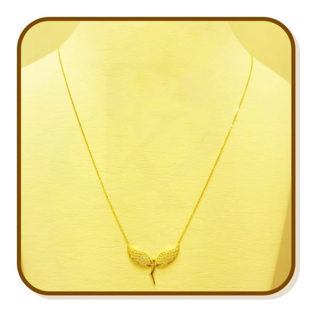 Ladies necklaces ridge shine -Gold Angel Necklace 18KT - FKJNKL1191