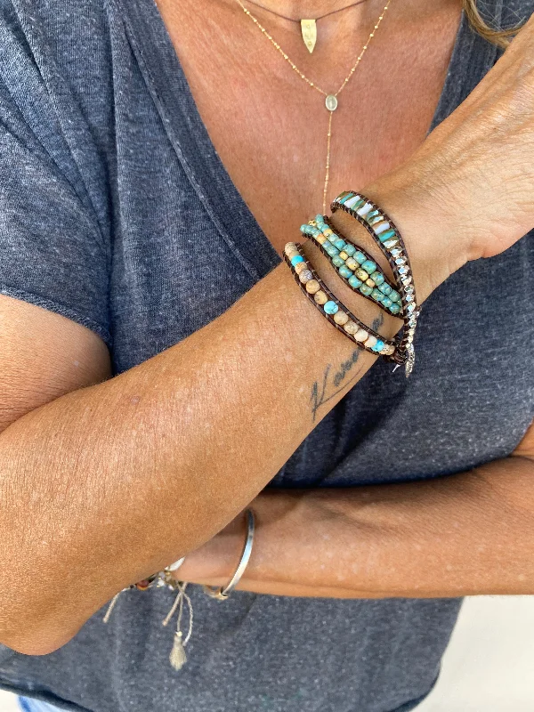 Ladies bracelets pure gem glow -Exuma Wrap Bracelet