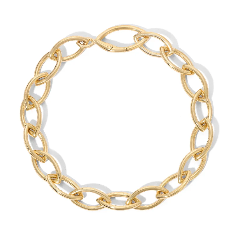 Ladies bracelets lush glow -Gold Charm Chain Bracelet