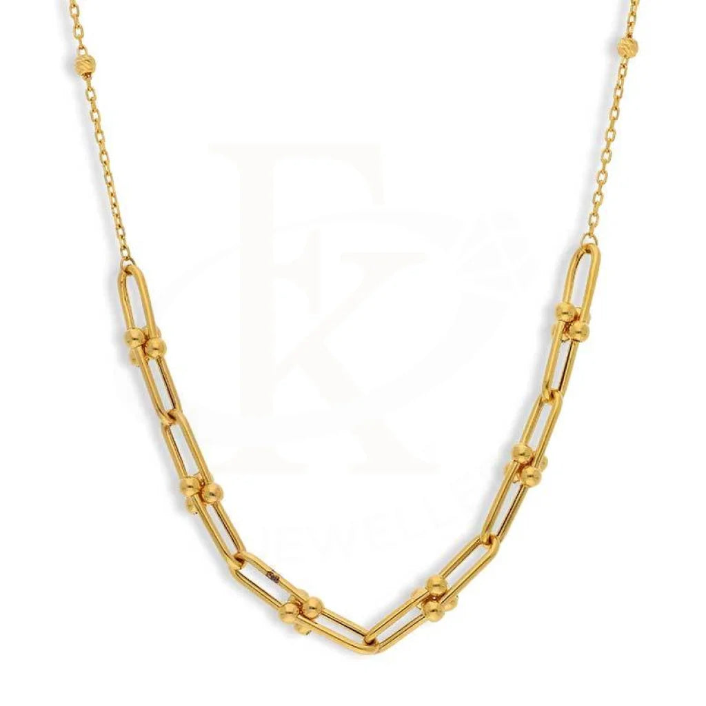 Ladies necklaces funk charm -Gold Beads Necklace 21KT - FKJNKL21K3080