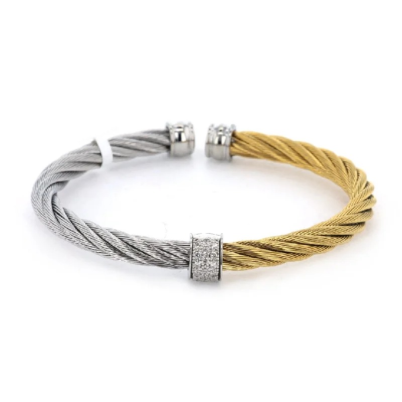 Ladies bracelets hope charm -0.13 ctw Diamond Bangle Bracelet