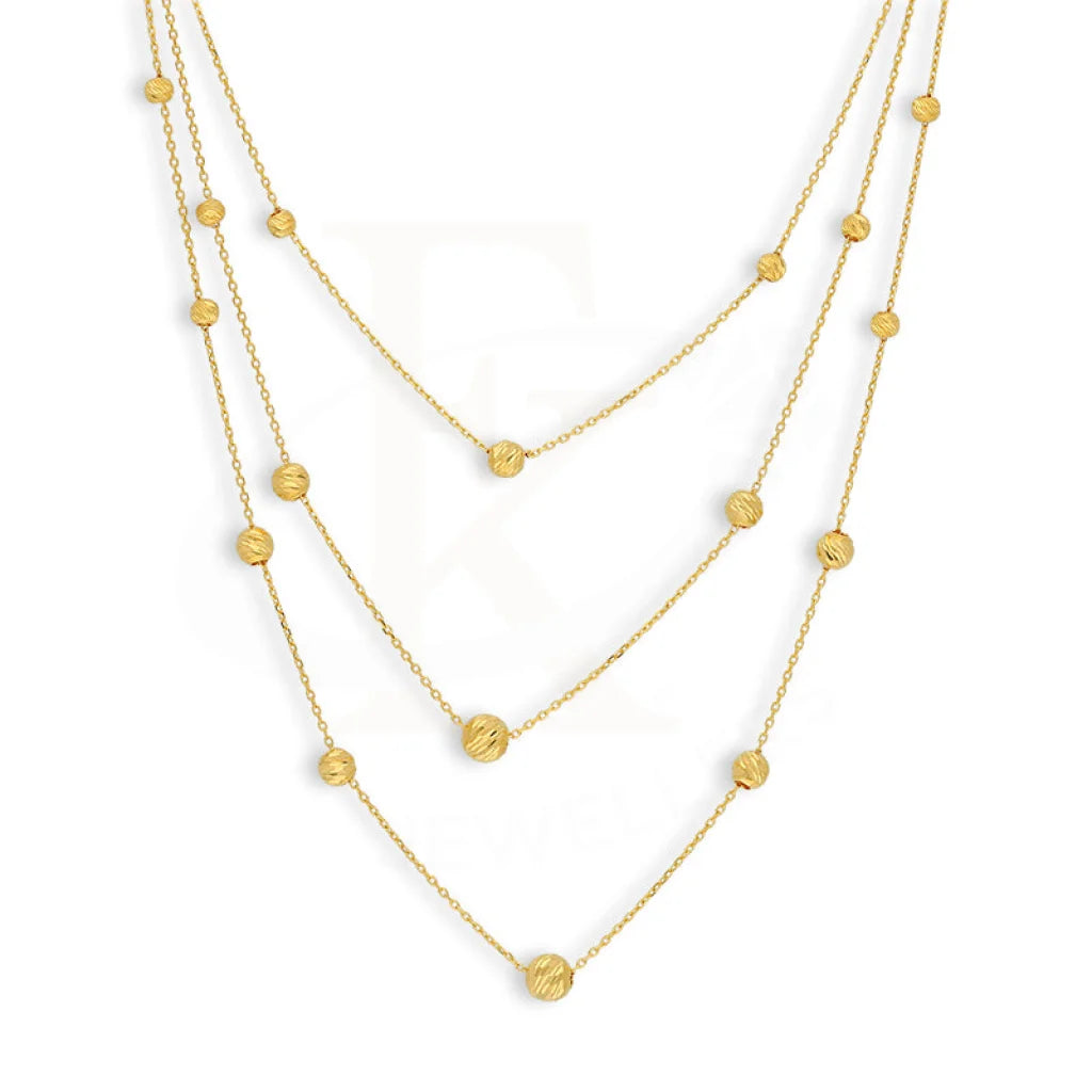 Ladies necklaces neat glow -Gold Beads Necklace 21KT - FKJNKL21KM5099